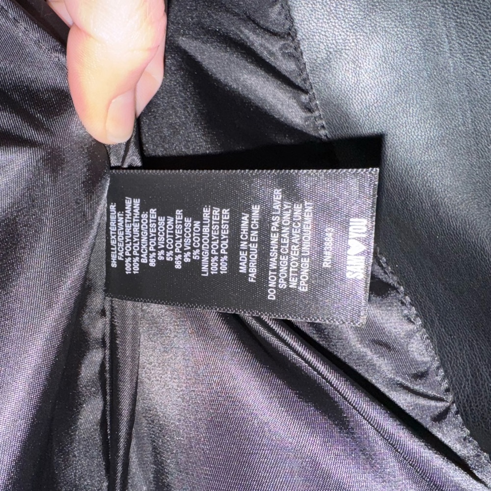 LIKE NEW SAM EDELMAN FAUX LEATHER JACKET - Picture 6 of 7